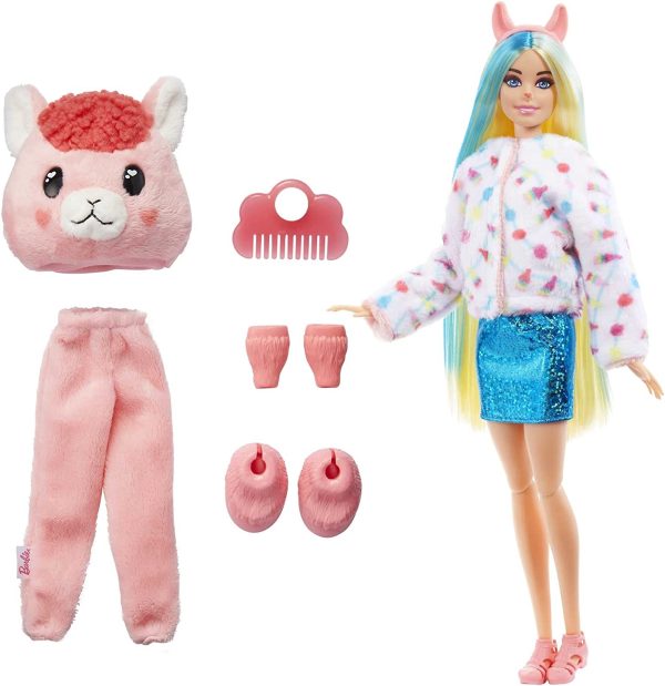 Barbie Doll Cutie Reveal Llama Fantasy Series Doll with 10 Surprises Pet, Color Change and Accessories Toys and Gifts for Kids - Image 2
