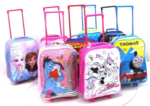 Disney Kids Boys Girls Cabin Trolley Case Wheeled Bag Suitcase Hand Luggage New