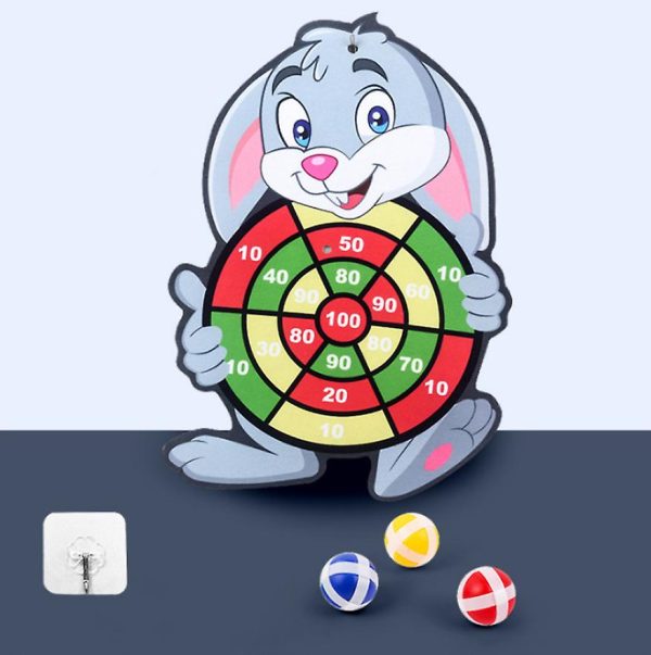 Children Cartoon Animal Dart Board Sticky Ball Rabbit Family Interactive Educational Toy Christmas Gift - Image 2