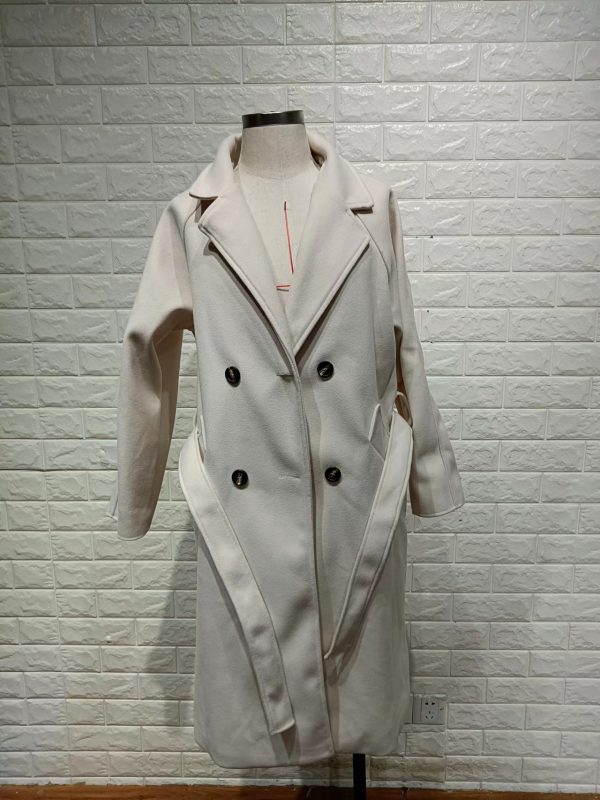 Winter Solid Color Korean Loose Wool Coats For Ladies Women Lady Jacket - Image 2