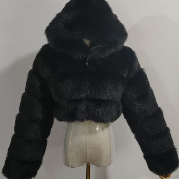 Ladies Tops High Waist Women's coat faux fur winter lady women - Image 12