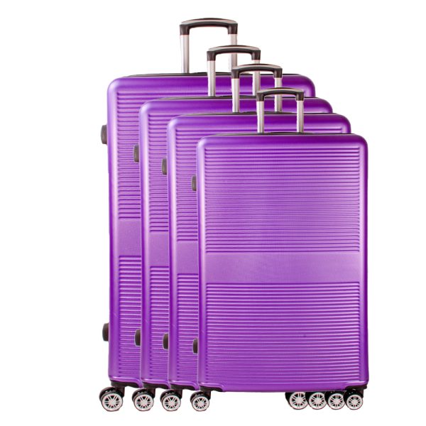 T-HC-09 PURPLE SET OF 4 TRAVEL TROLLEY SUITCASE - Image 2