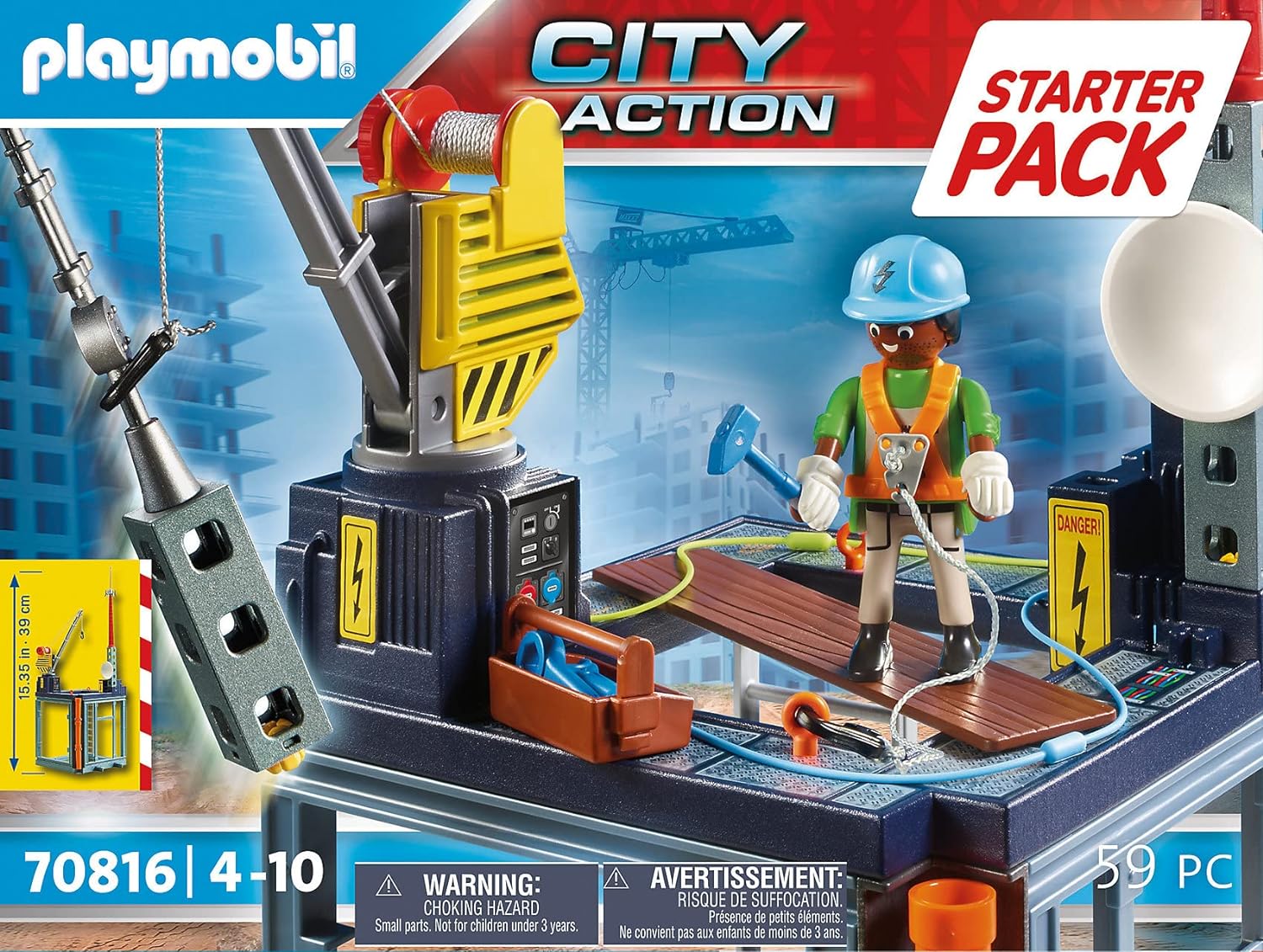 Playmobil City Action 70816 Starter Pack – Construction Site, Toys for Children Ages 4+ - Image 5