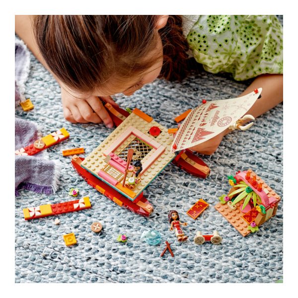 LEGO | Disney Princess Moana's Wayfinding Boat Set, Building Toy with Moana and Sina Mini-Dolls plus a Dolphin Figure, Creative Gift for Kids, Girls and Boys Aged 6 Plus 43210 - Image 3