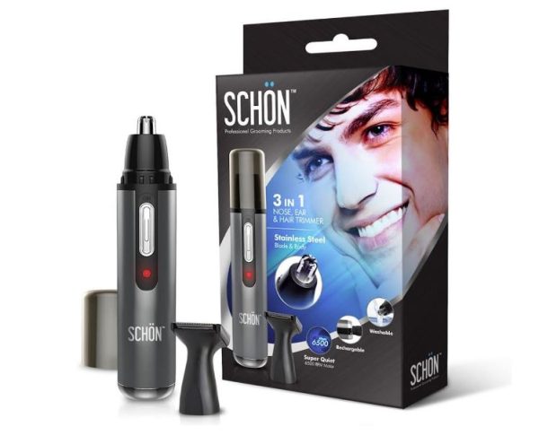 Schön 3-In-1 Rechargeable Electric Nose, Ear & Hair Trimmer