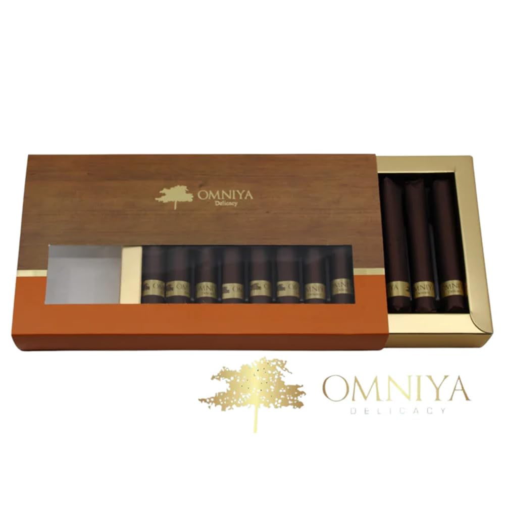 OMNIYA Delicacy Chocolate Cigar Box 12 Pieces Milk Chocolate Cigars (5.82 oz) Gourmet Gift for Birthday, Anniversary, Graduation & Corporate Gifting - Image 2