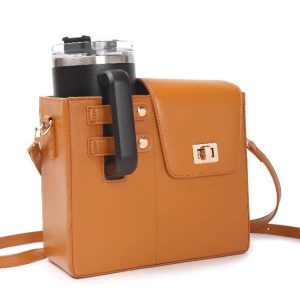 Crossbody Outdoor Portable Water Cup Storage Bag With Adjustable Shoulder Strap