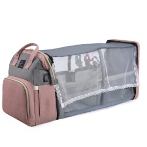 Environmentally Friendly Foldable Baby Bag Expandable Mommy Bag Diaper Bag With Large Capacity for Mommy