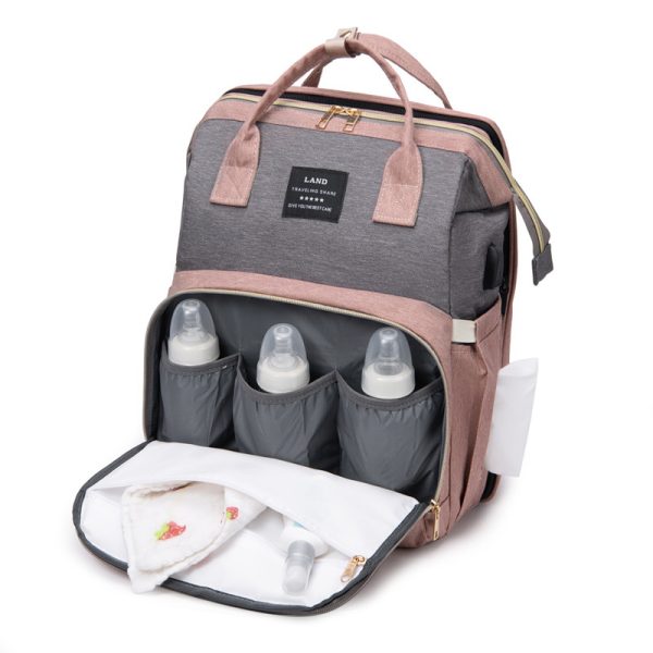 Environmentally Friendly Foldable Baby Bag Expandable Mommy Bag Diaper Bag With Large Capacity for Mommy - Image 2