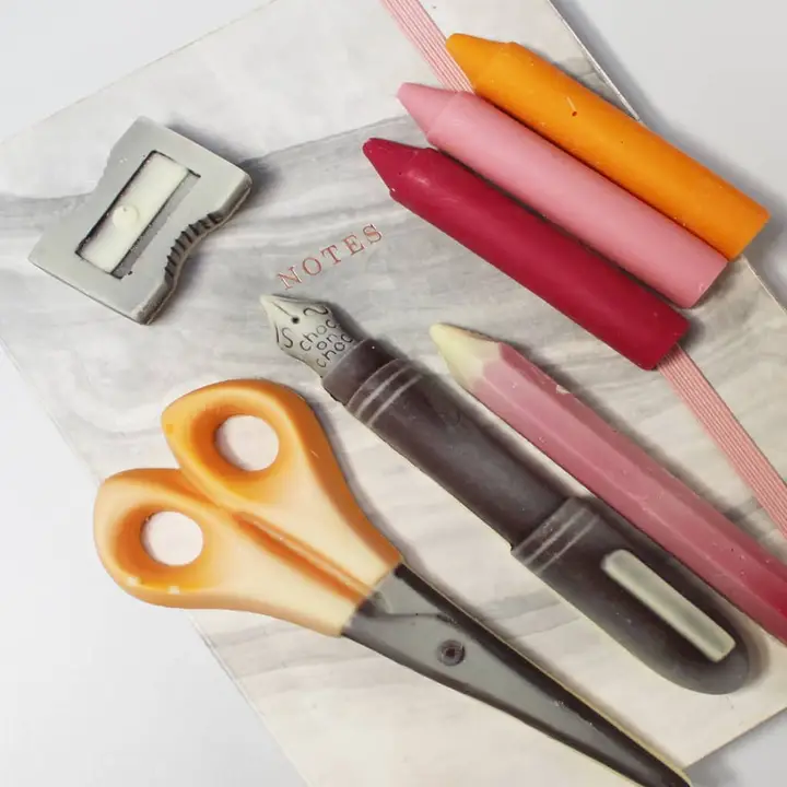 Handmade Belgian Chocolate Stationery Box – Fun Gift Set for School or Office Fans - Image 2