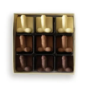 Handmade Belgian Assorted Novelty Chocolate Gift Box – Fun & Playful Chocolate Selection (9 Pieces)
