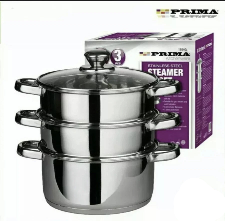 Prima Stainless Steel Steamer Set 3pc
