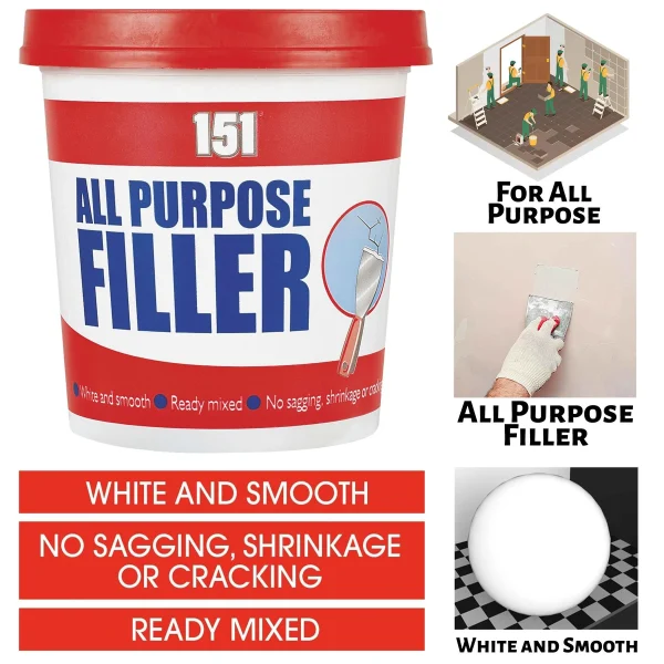 151 All Purpose Filler White Tub 600g - Image 2