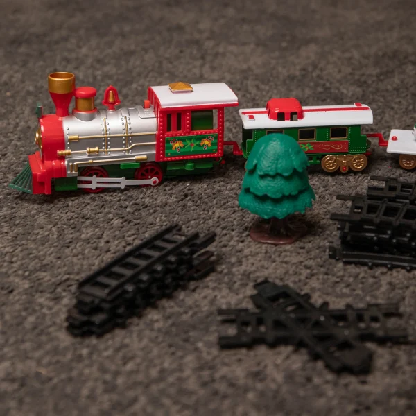 20pc Battery Operated Light up Christmas Santa's Musical Train Set - Jingle Bells - Image 3
