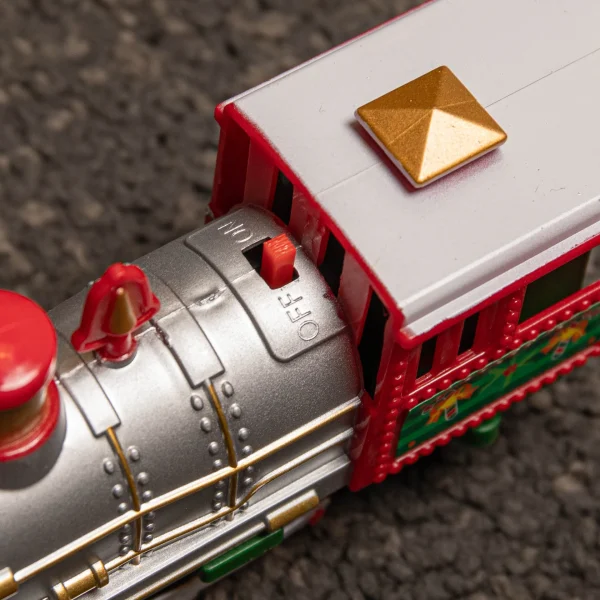 20pc Battery Operated Light up Christmas Santa's Musical Train Set - Jingle Bells - Image 7