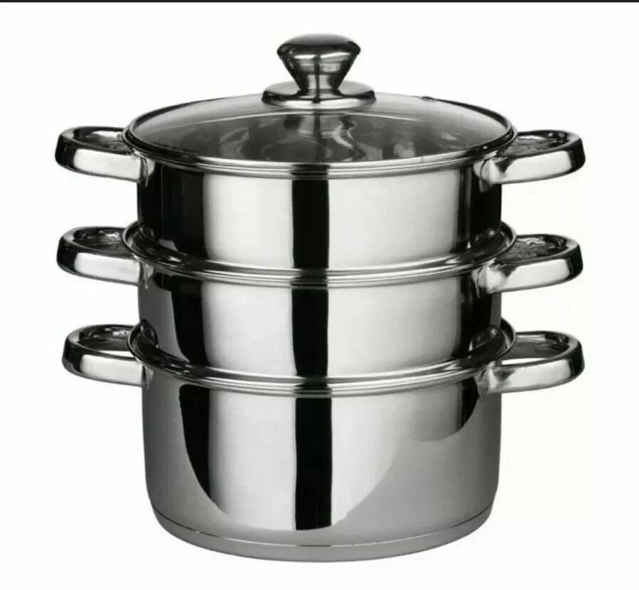 Prima Stainless Steel Steamer Set 3pc - Image 2