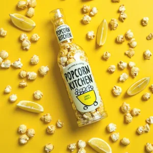 Lemon Drizzle Popcorn Gift Bottle – Case of 15 | Gourmet Caramel Popcorn | 70g Each | Gluten-Free & Vegetarian