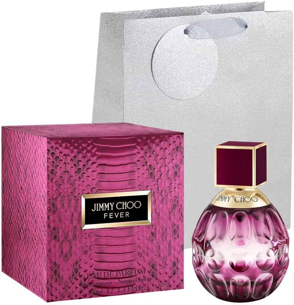 Jimmy Choo Fever Eau de Parfum 40ml for Women | Fruity Plum, Orchid & Sandalwood Fragrance | Gift Set with Bag & Krisp Thank You Card