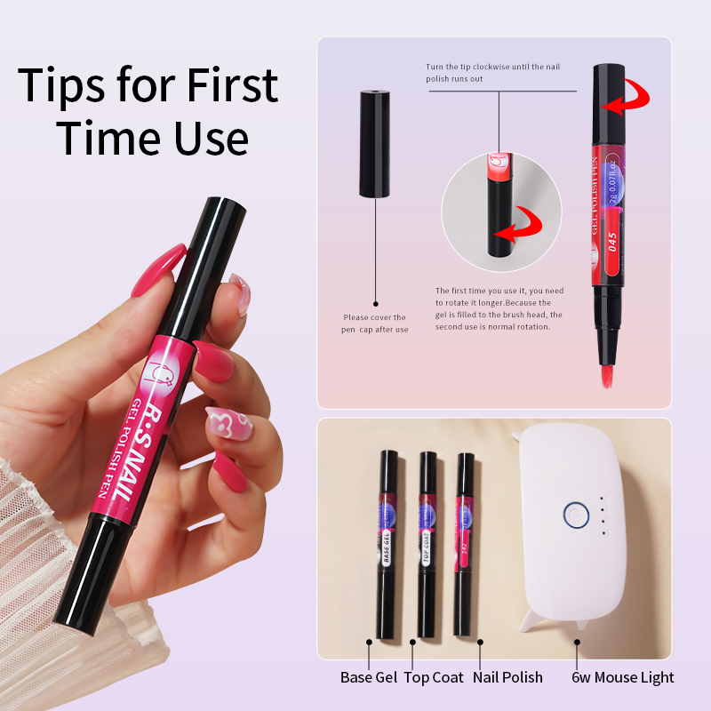 308 Colors Gel Polish Pen – 3-Step UV/LED Soak-Off Gel Nail Art Pen | HEMA-Free, Non-Toxic, Long-Lasting Polish for DIY & Professional Salons - Image 5