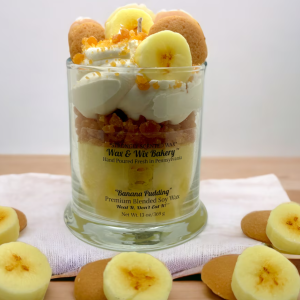 Hot Customized Banana Cream Dessert Candle | Banana Ice Cream Scented Candle | Handmade Food-Inspired Wax Candle