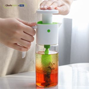 330ml Oil & Vinegar Salad Dressing Shaker | Manual Salad Dressing Mixer Bottle for Kitchen Use