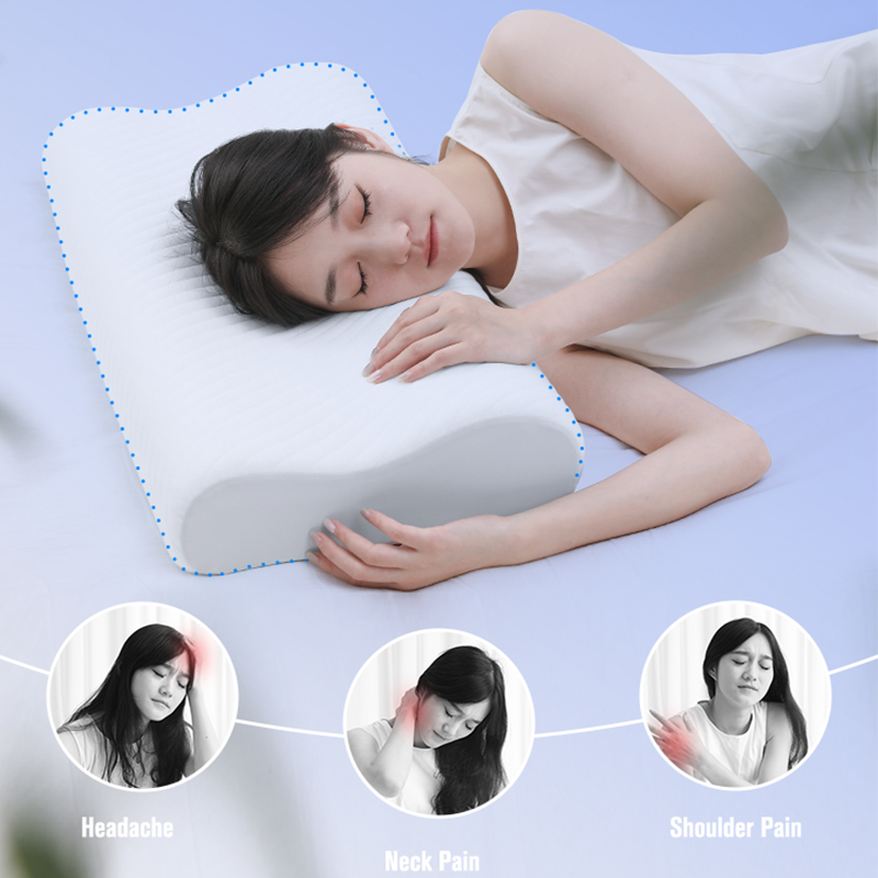 Orthopedic Cervical Memory Foam Pillow with Bamboo Cover | Ergonomic Contour Pillow for Back, Side & Stomach Sleepers - Image 5
