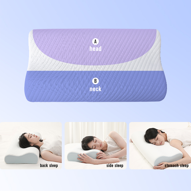 Orthopedic Cervical Memory Foam Pillow with Bamboo Cover | Ergonomic Contour Pillow for Back, Side & Stomach Sleepers - Image 3