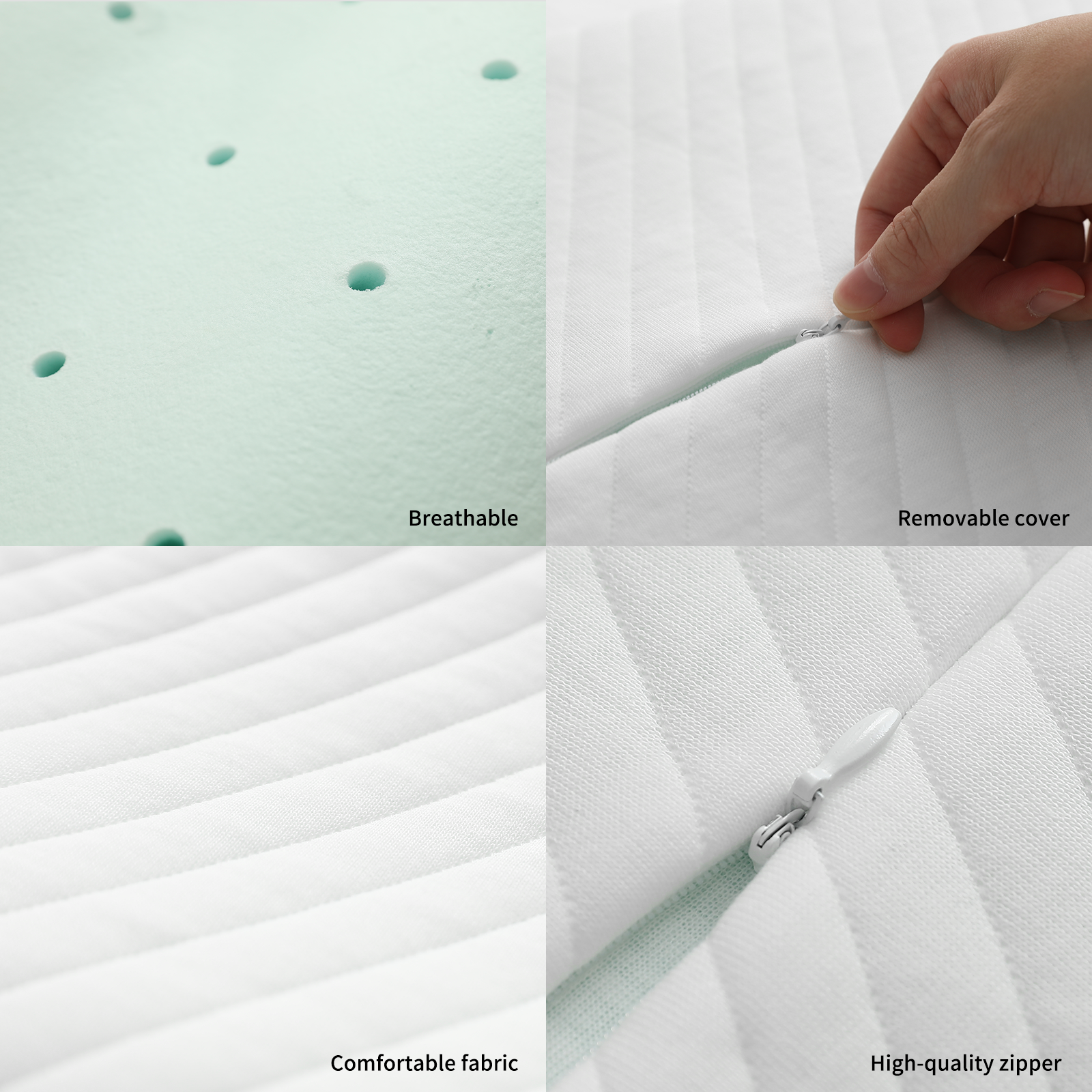 Orthopedic Cervical Memory Foam Pillow with Bamboo Cover | Ergonomic Contour Pillow for Back, Side & Stomach Sleepers - Image 6