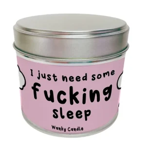 I Just Need Some F*cking Sleep – New Baby Travel Candle | Funny New Mum Soy Wax Tin Candle Gift