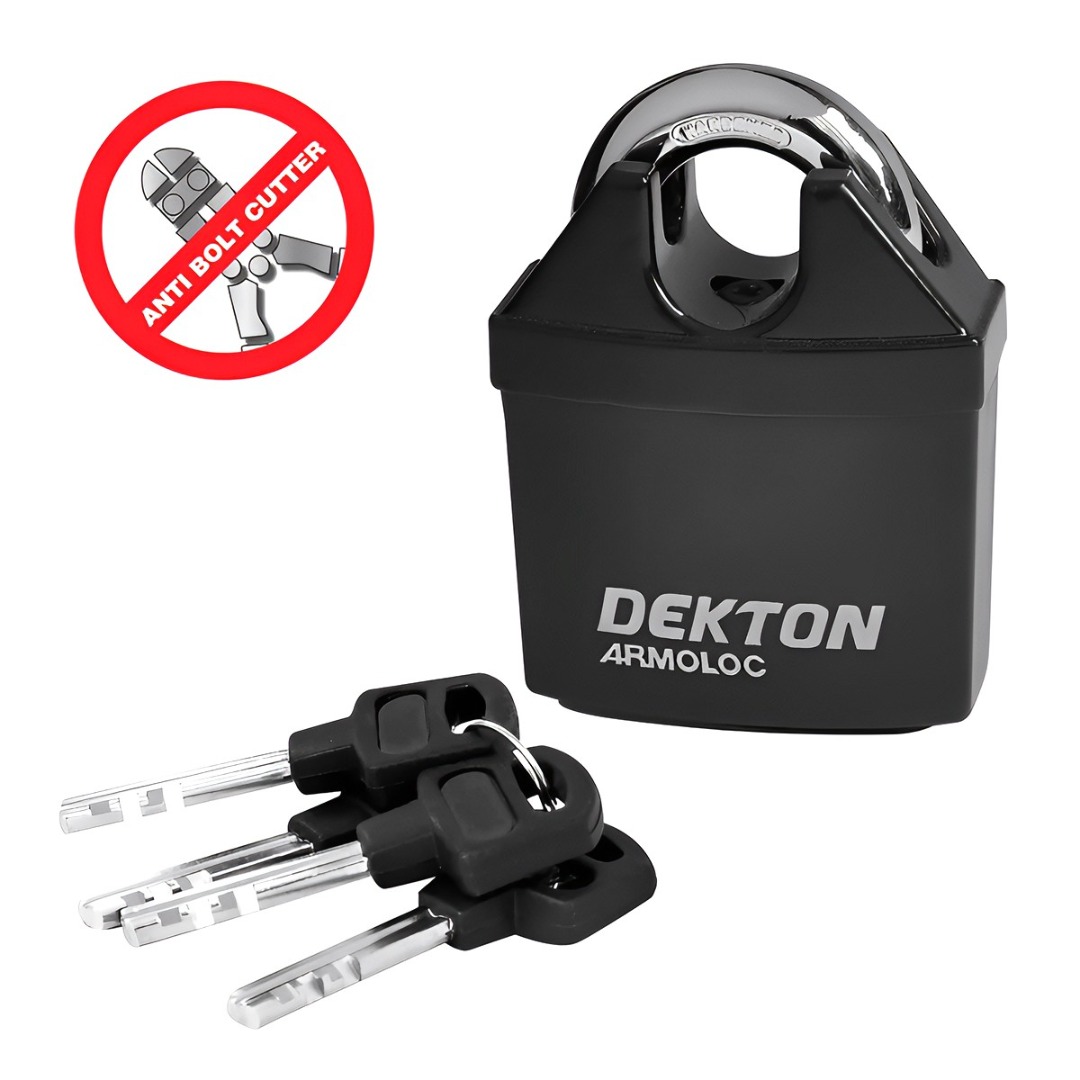 Dekton 60mm Closed Shackle High Security Padlock with 4 Keys – Heavy Duty Hardened Lock - Image 3