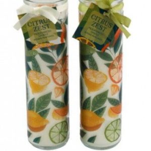 Citrus Zest Tube Candle – Citrus Burst Scented Glass Candle