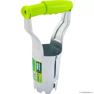 Marksman Hand Transplant Device – Chrome Handle Auto Planter Tool for Transporting Plants